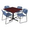 Cain Cain Square Table & Chair Set, Wood, Metal, Polypropylene Top TB4848MH44BE - alternate 1